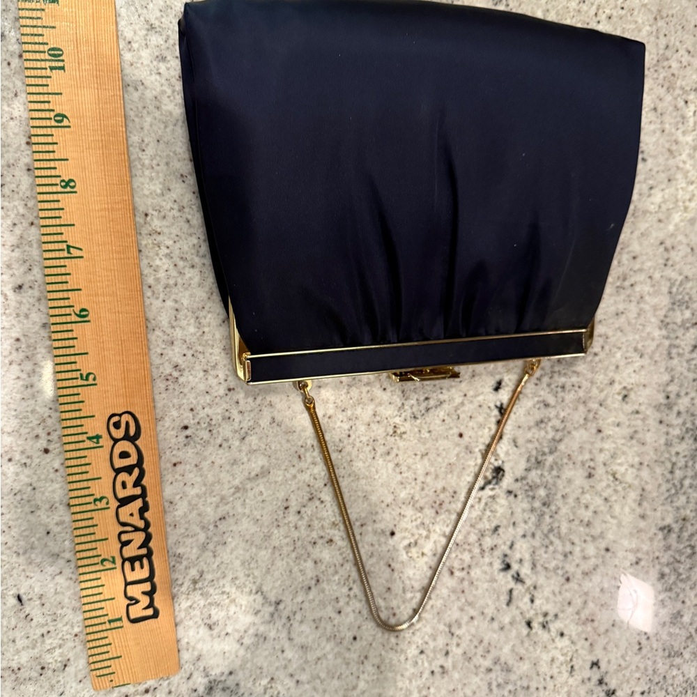 Vintage Satin Ande Evening Bag Purse with Clasp - Picture 4 of 6